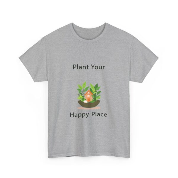 Plant Your Happy Place Unisex Cotton Tee - Eco-Friendly Gardening Shirt