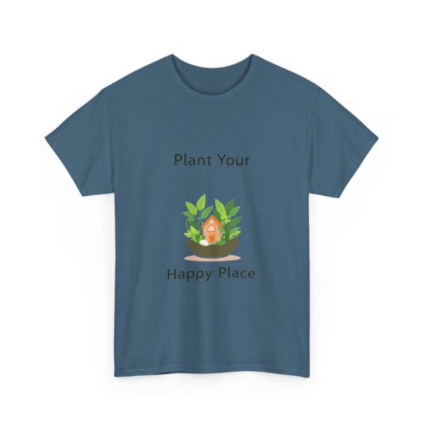 Plant Your Happy Place Unisex Cotton Tee - Eco-Friendly Gardening Shirt - Image 2