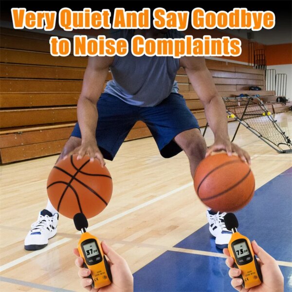 Diameter 24cm Silent Basketball Indoor Practice High Density Soft Mute Bouncing Foam Ball Bounce Quiet Soft Basketball No Noise - Image 3