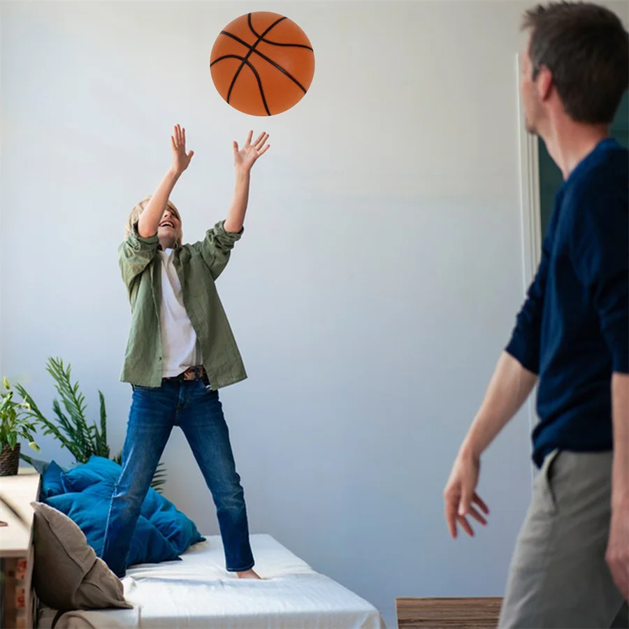 Diameter 24cm Silent Basketball Indoor Practice High Density Soft Mute Bouncing Foam Ball Bounce Quiet Soft Basketball No Noise